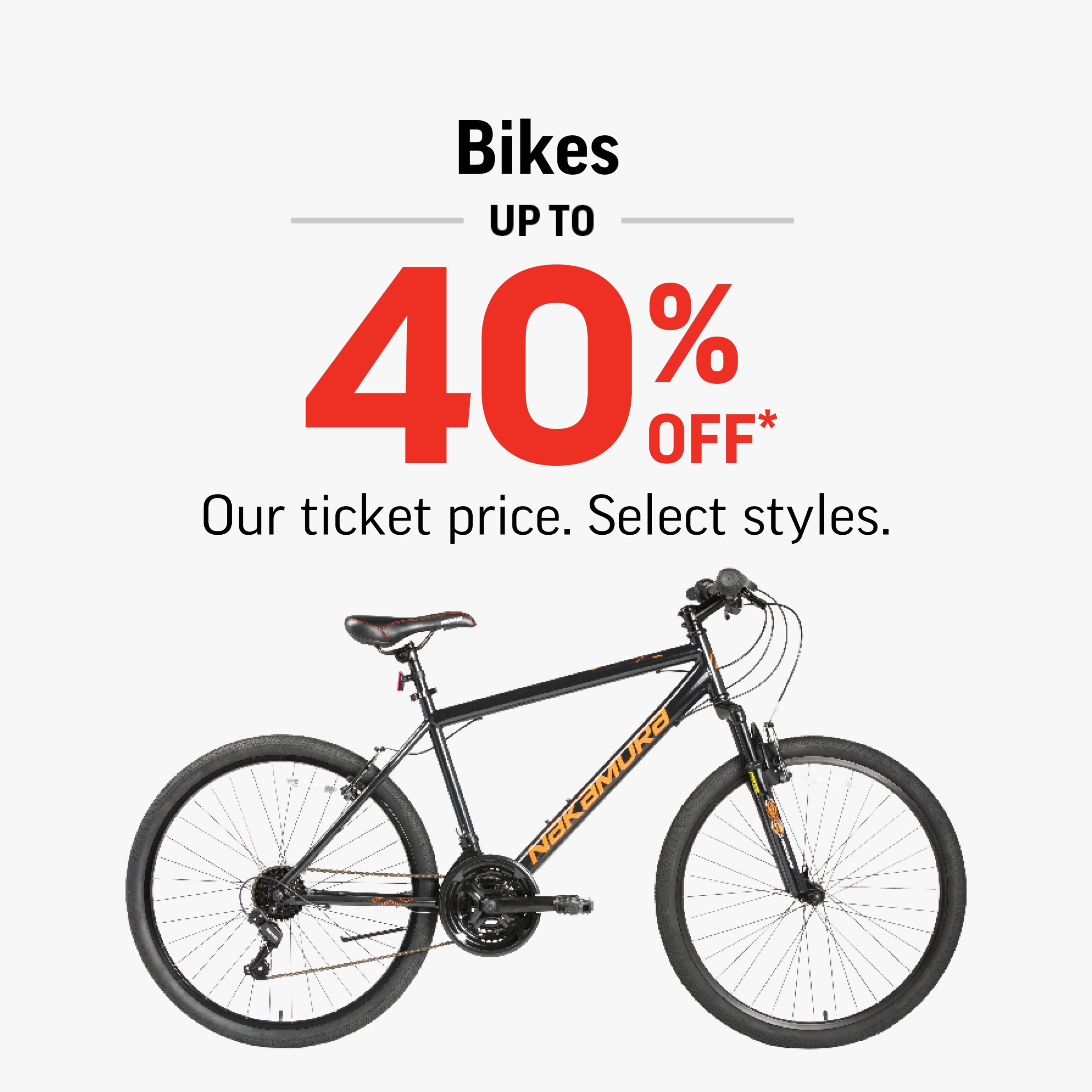 Bikes Up To 40% Off!